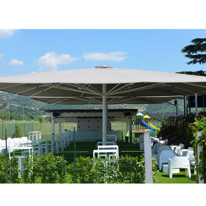 Parasol géant à mât central anthracite "Titano Classic" 7,5x7,5 m