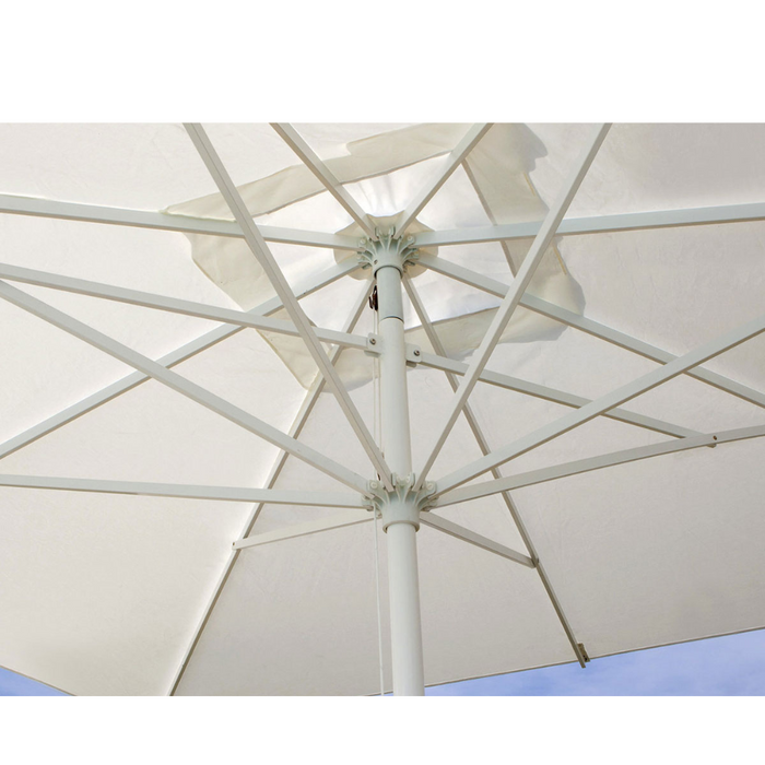 White Central Pole Umbrella Facility Classic 3X3