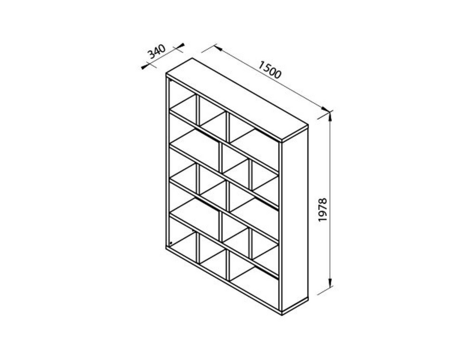 Libreria Berlin 5 Ripiani 150 Temahome