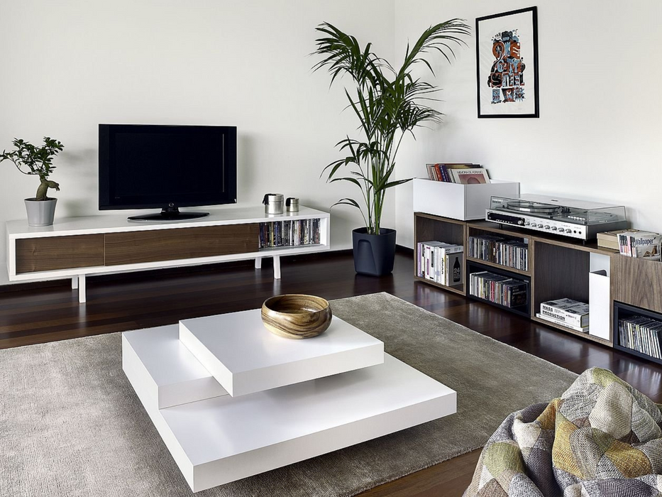 Tavolino caffè Slate quadrato 90 Temahome