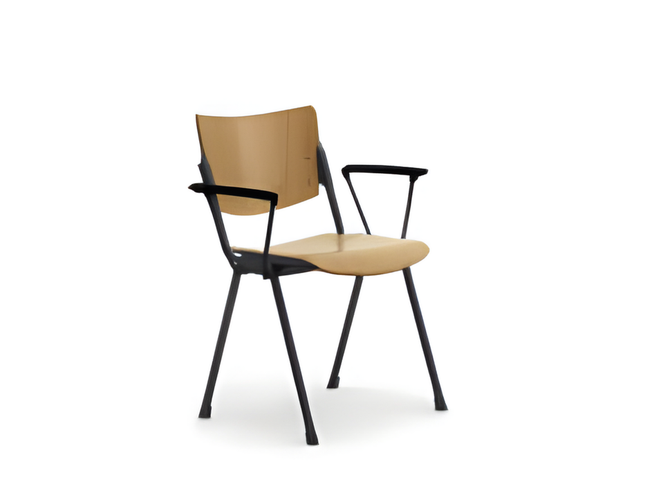 Lamia Chair Beech Seat and Backrest with Armrests