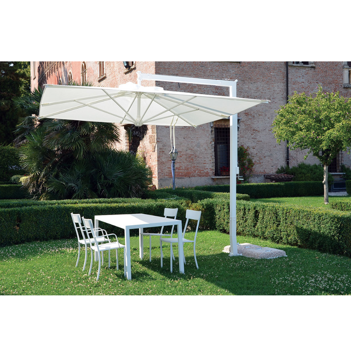 Parasol à mât latéral "Diffusion Classic" blanc 2x3 m