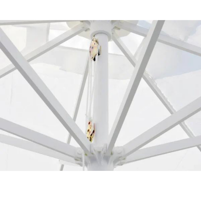 White Corallo Classic 3X4 mt central pole umbrella