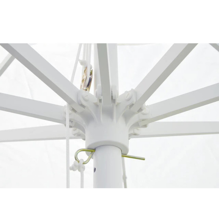 White Corallo Classic 3X4 mt central pole umbrella