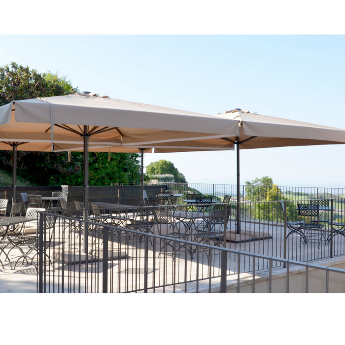 Giant umbrella 6x8 m Platino Superior anthracite — OmbraPro