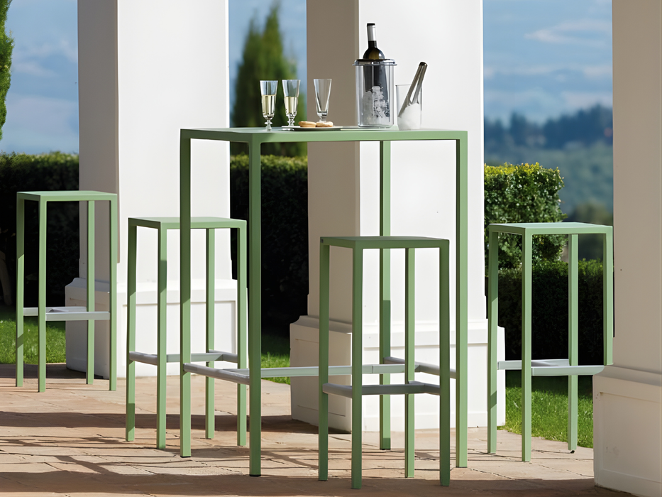 Kit Seaside Table H110 4 Stools 