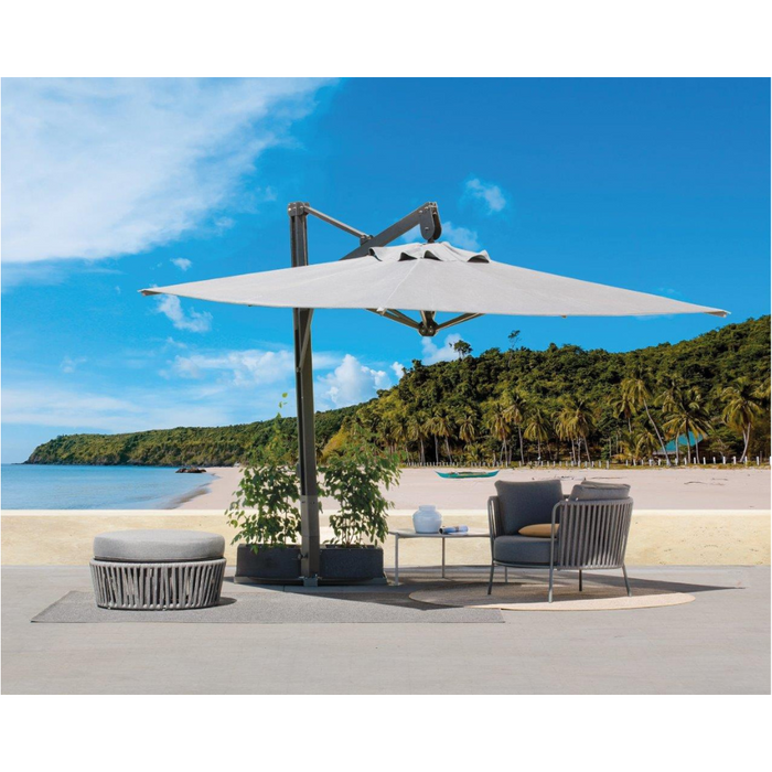 Parasol à mât latéral anthracite "Prestige Classic" 3x3 m