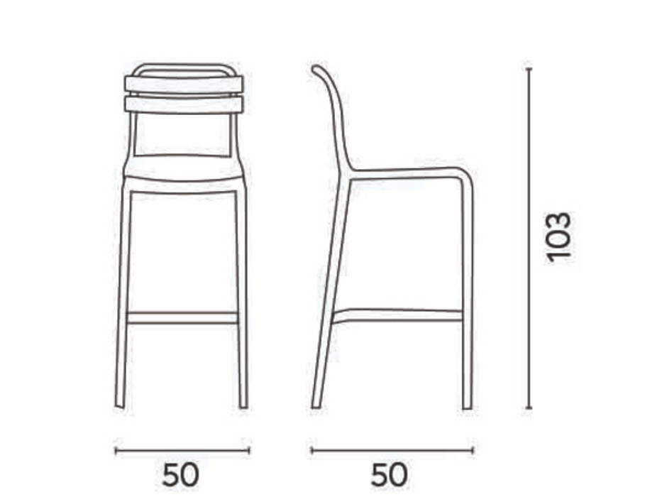 Monza Greenwood Stool