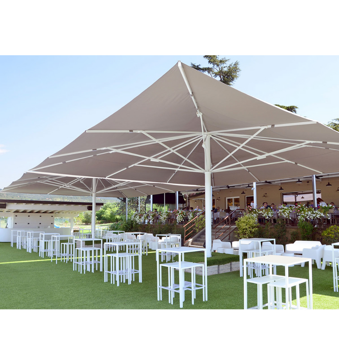 Parasol géant à mât central anthracite "Titano Classic" 7,5x7,5 m