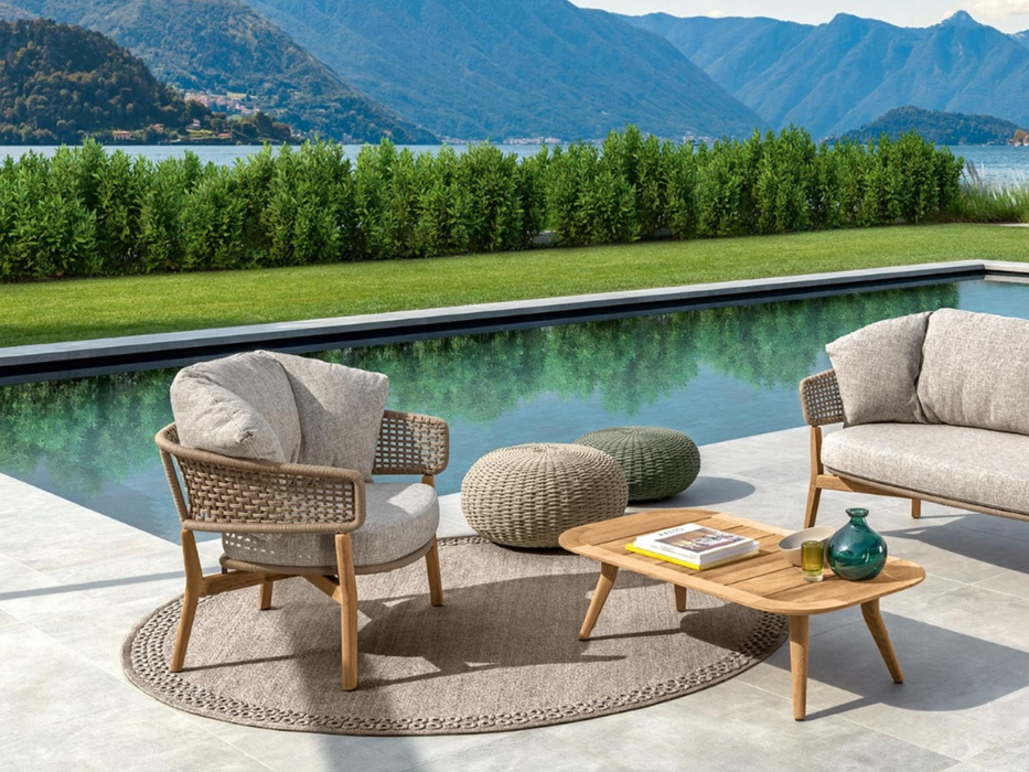 Fauteuil en teck Moon Talenti