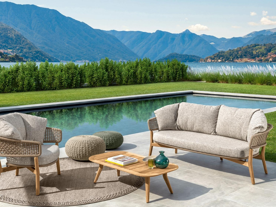 Moon teak 2-seater sofa by Talenti