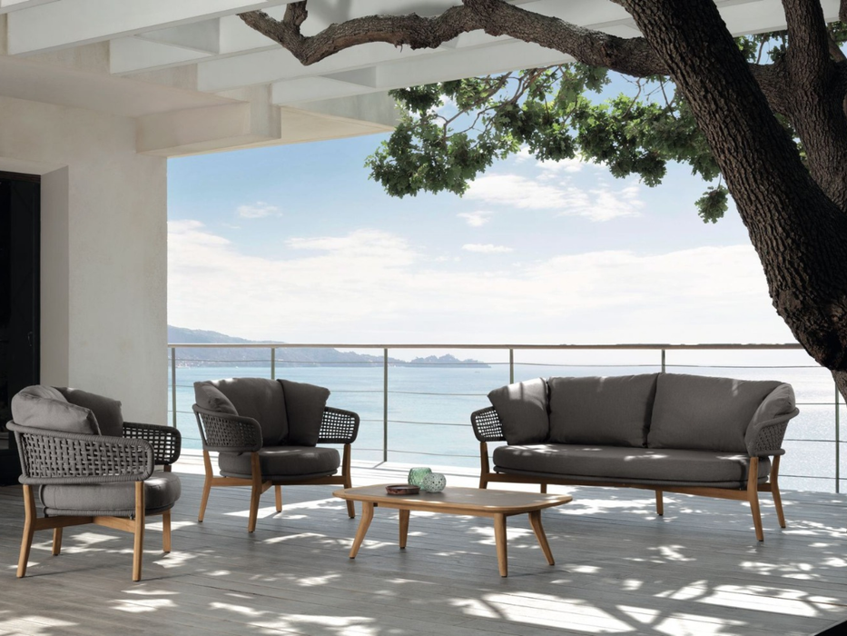 Moon teak 2-seater sofa by Talenti