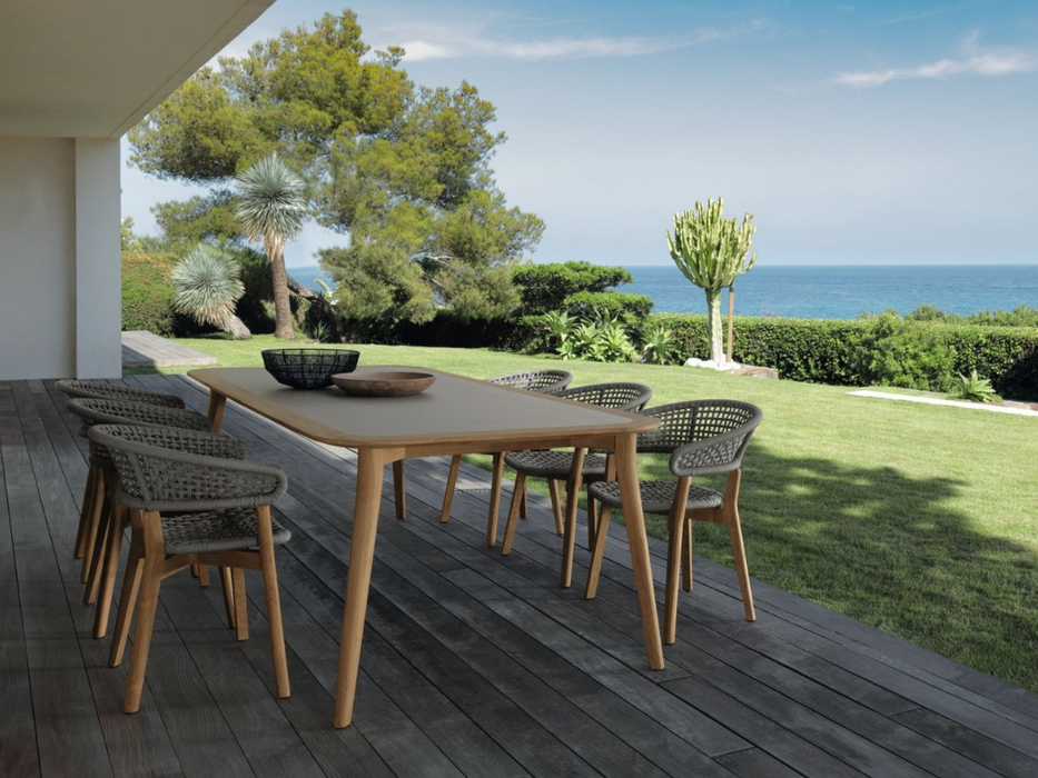 2 Moon Teak Dining Chairs by Talenti