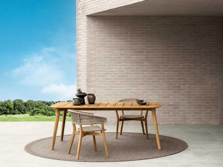 2 Moon Teak Dining Chairs by Talenti