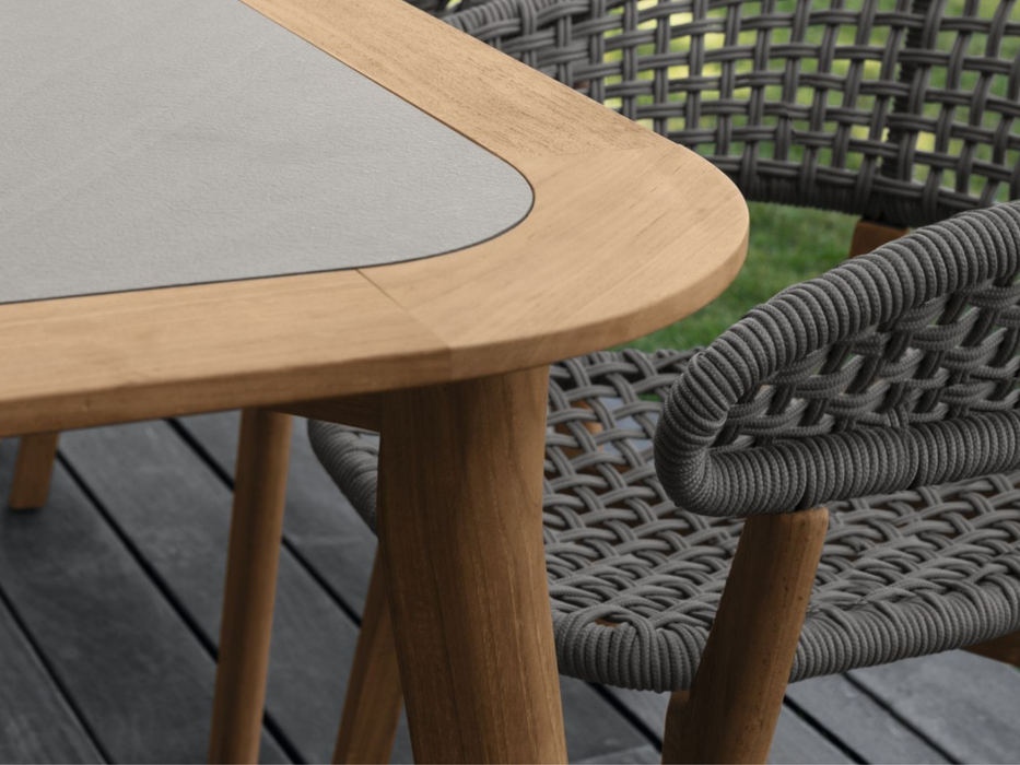 2 Moon Teak Dining Chairs by Talenti
