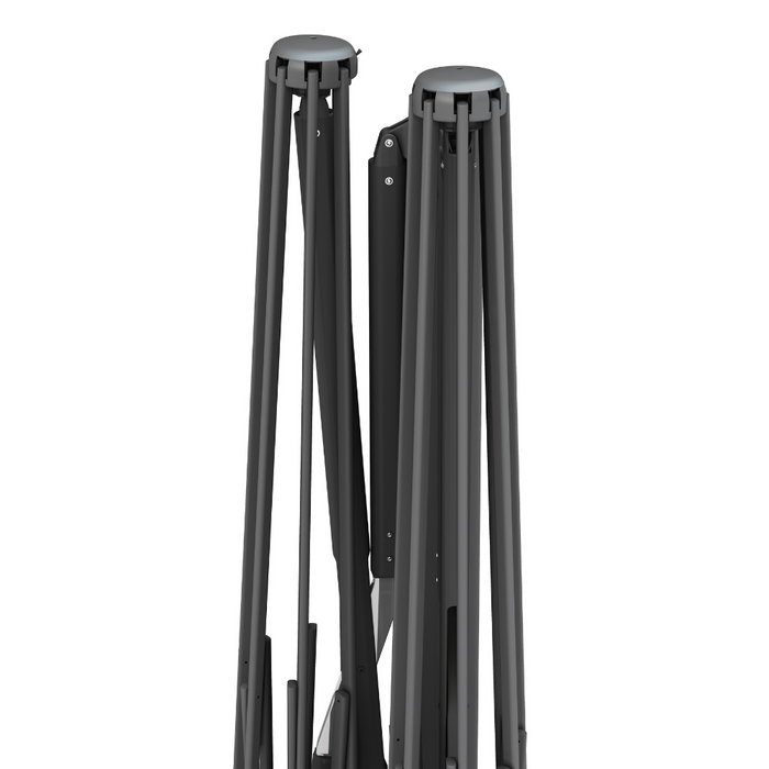 Ombrellone a doppio braccio Dual V carbon 3X6 mt