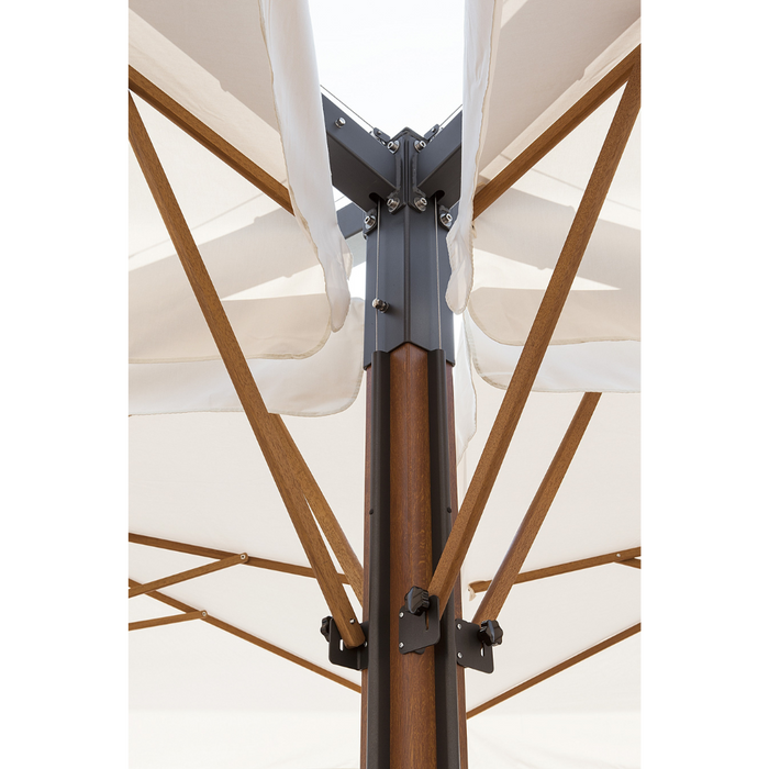 Double arm umbrella Wood Double 3X6 mt