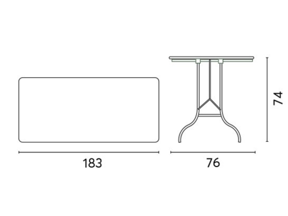 Fixed Catering Table 183X76 Greenwood